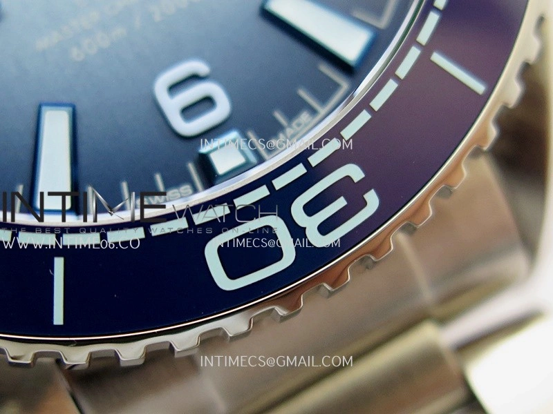 Planet Ocean 39.5mm Blue Ceramic Bezel SS V4 VSF 1:1 Best Edition Summer Blue Dial On SS Bracelet Super Clone Asian 8800